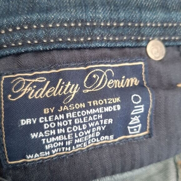 FIDELITY DENIM | Scoop-Low Waist Skinny Low-Rise Seachelt Rinse Jeans 27 Flawed - Picture 13 of 15